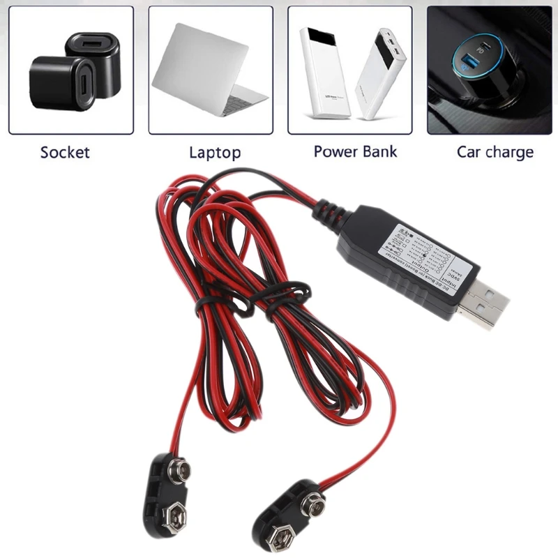 2in1 Тип C USB сетевой преобразовать в двойной 6F22 9V Батарея Элиминатор может заменить