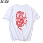 Футболка мужская оверсайз с китайским принтом, модная повседневная футболка классная в стиле Харадзюку, винтажная тенниска свободного покроя, уличная одежда, лето