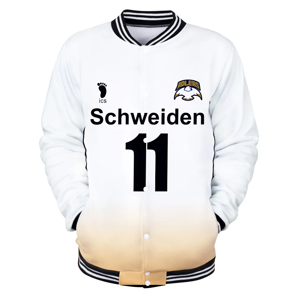 

Miya New Fashion Anime Haikyuu Hoodies Atsumu Cosplay 3D Printed Jacket 3d Baseball Uniform Coat Costume Streetwear Jacket Coats