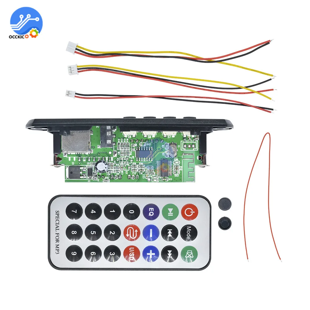 Bluetooth MP3 декодер плата FM аудио декодер модуль USB TF радио дистанционное управление SD музыкальный плеер Автомобильный беспроводной WMA decodificador
