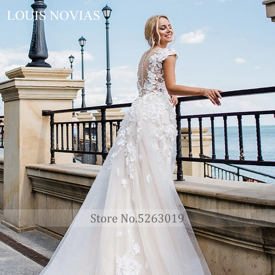 Бальное платье Louis Novias свадебное до пола свадебные платья легкое Аппликации