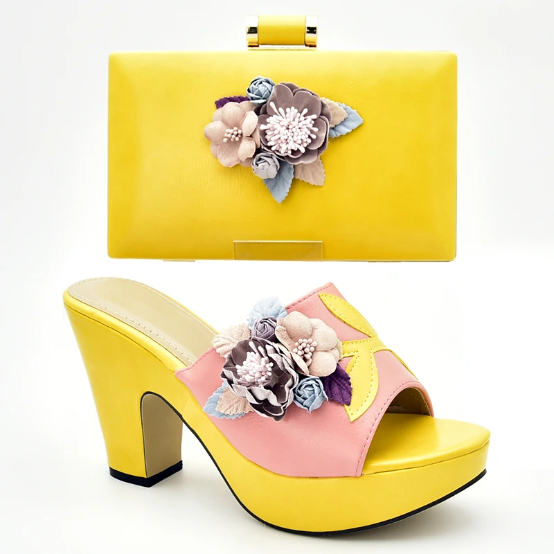 Новинка Итальянская обувь и сумка в комплекте для женщин Женские вечерние