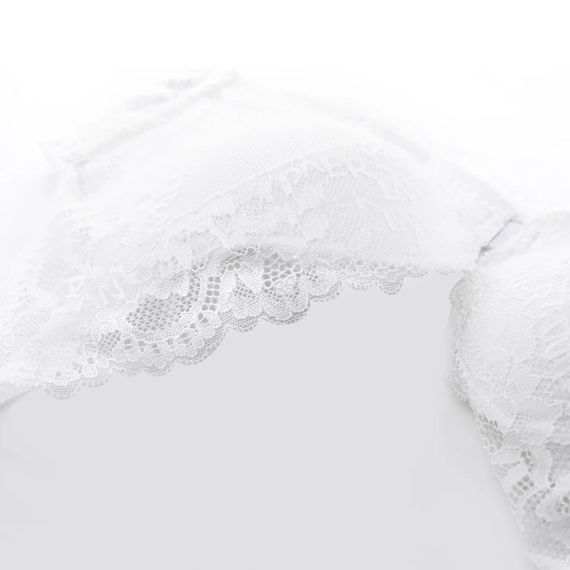 E lovegirl Sexy Small Chest Gathered Upright Cotton Pure Red Underwear Without Steel Ring Front Buckle Thin Lace Female Bra | Женская