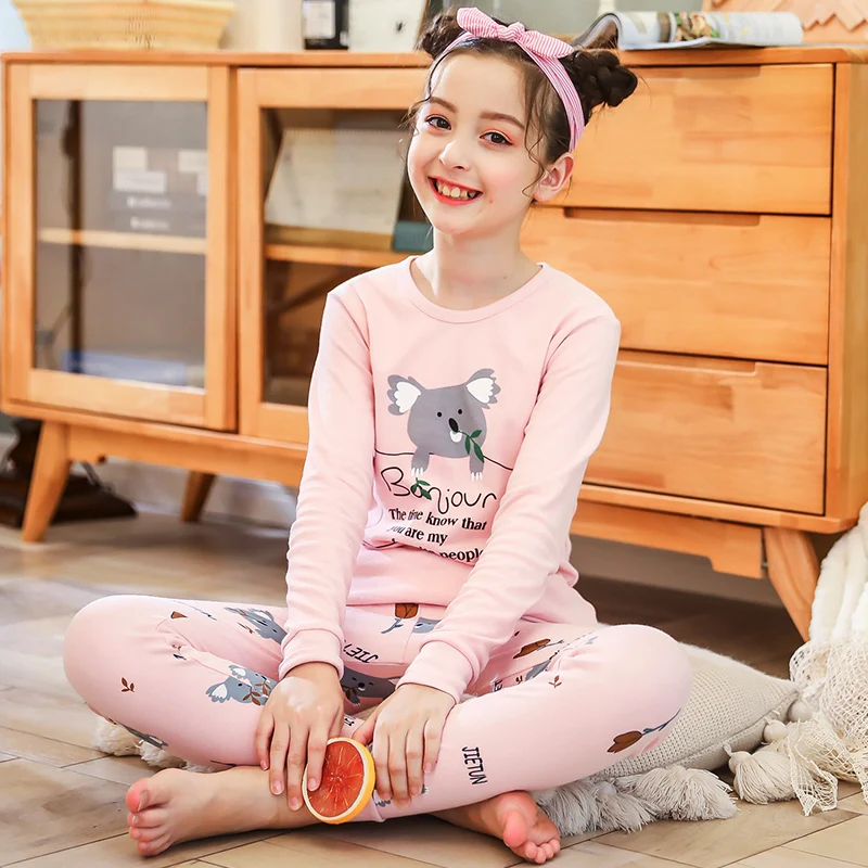 

Kids Girls Christmas Pyjamas underwear Suit Children Pajamas Set Sleepwear Big Girls Pajamas Cotton Nightgown