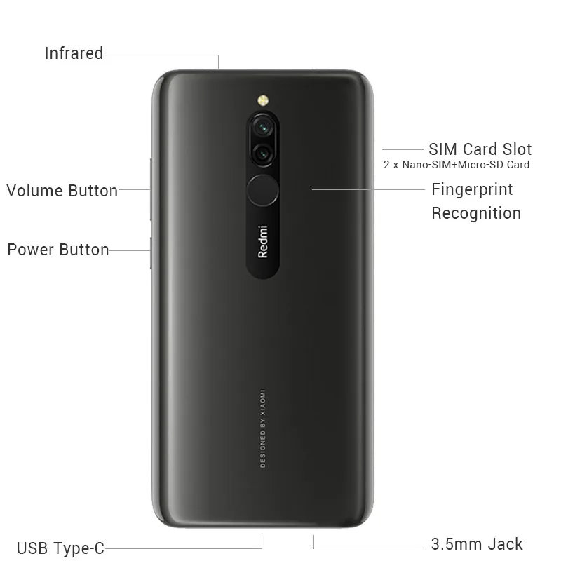 Смартфон Xiaomi Redmi 8 глобальная версия 4+64 Гб 2 камеры 8МП сим карты|Смартфоны| |