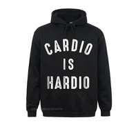 funny exercise quote hoodie cardio is hardio jogging tee sweatshirts summerfall printed hoodies long sleeve cute hoods men