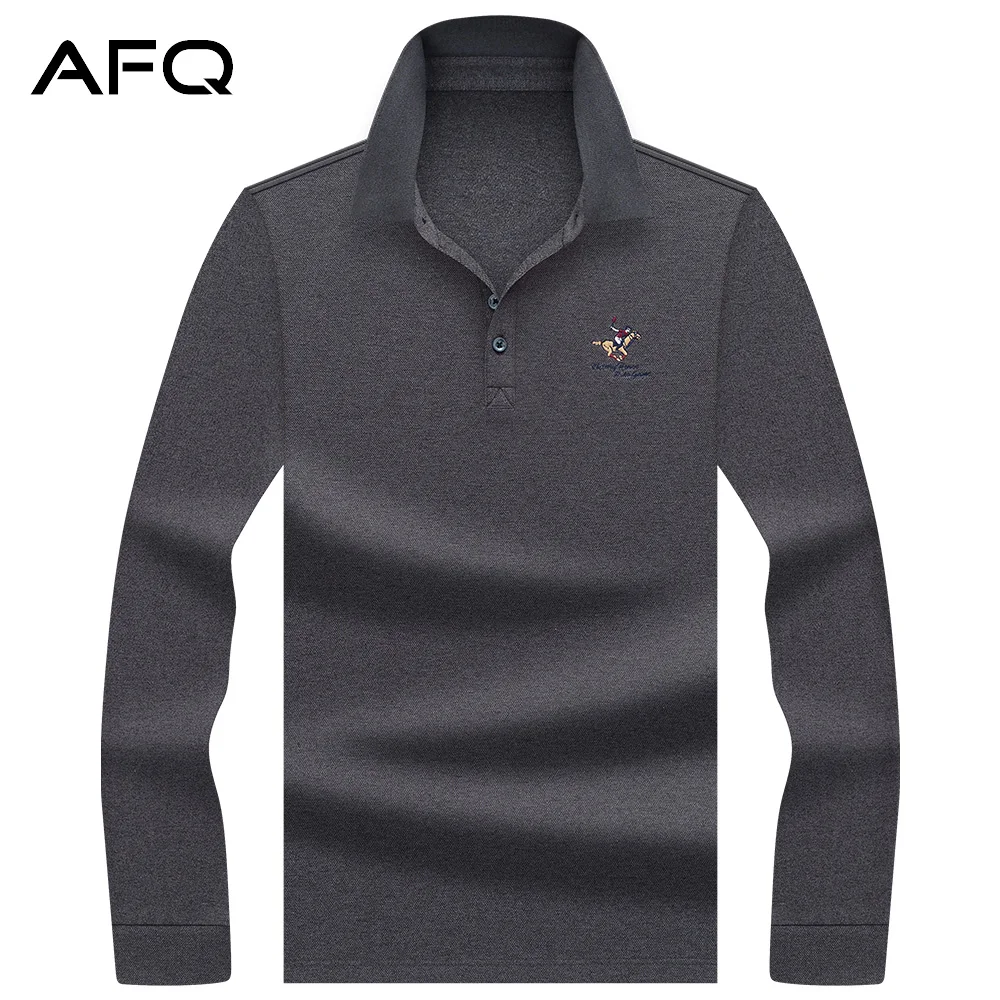 

Paul T-shirt Men's Middle-aged Lapel Long-sleeved T-shirt 2020 Autumn Large Yards Men's POLO Shirt on Clothes Tide