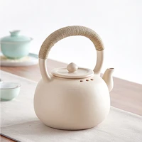 1 2l handle pot ceramic kettle kung fu boiling tea pot pottery clay pot drinkware pot soda glaze kettle tea pot chinese teaware