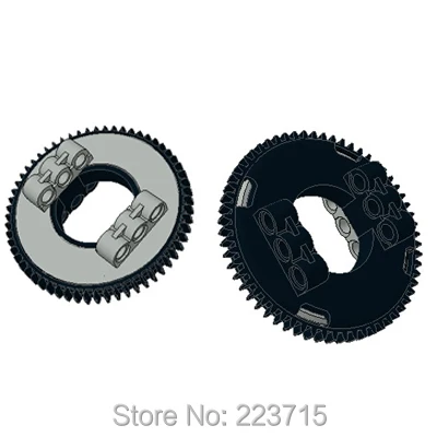 * Поворотный круг Z60 * Y5259 5 шт. DIY просвечивающий блок кирпич часть № 18938 + 18939 совместимость с другими сборными элементами