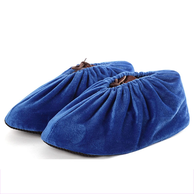 1 пара фланелевая обувь унисекс нескользящая однотонная моющаяся многоразовая