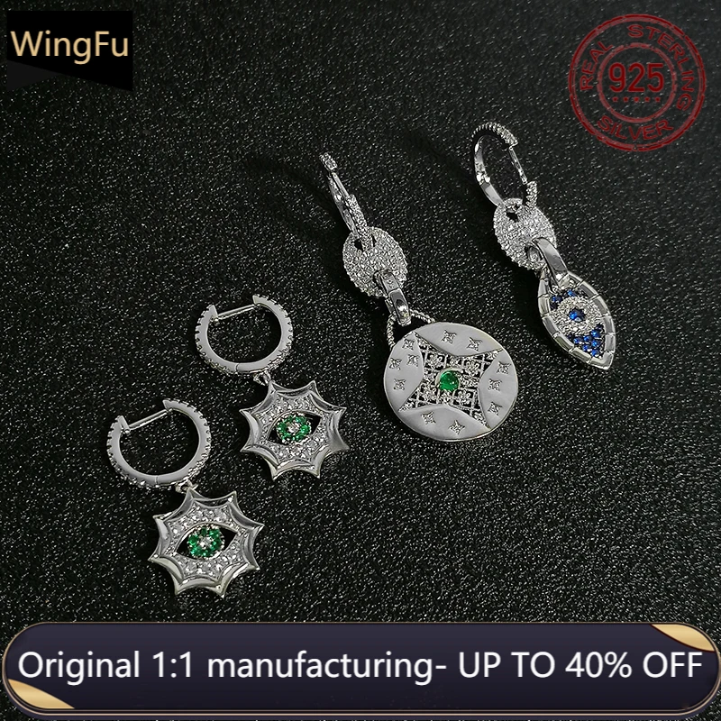 

April new S925 sterling silver luxury brand Monaco earrings Evil Eye fashion jewelry pearl pendant earrings ladies gifts