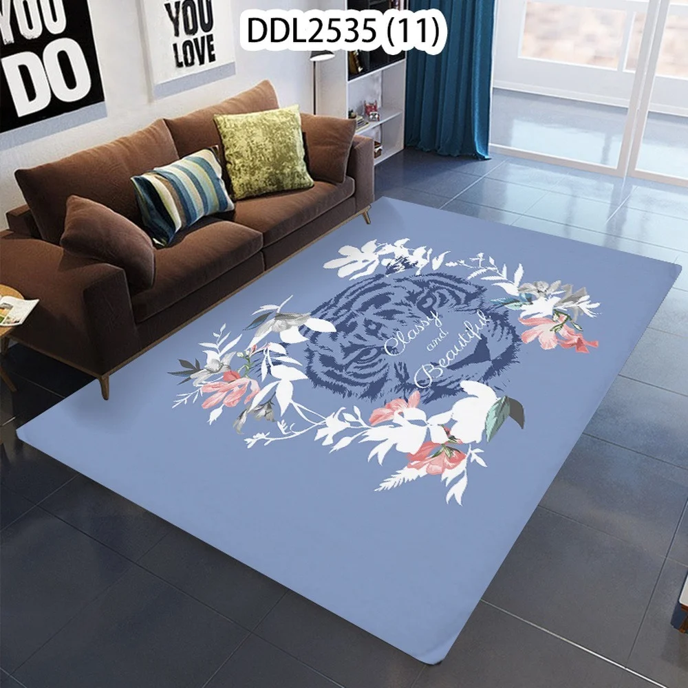 

Nordic Style Cat Mats Non-Slip Print Soft Flannel Carpet Decor Cute Colorful Cartoon Rabbit Floor Door Mat for Hallway Rug Mat