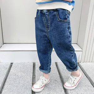 CNUM Autumn Baby Girls Loose Solid Color All-match Denim Jeans Toddler Boys Fashion Soft Long Pants 1-7Y CNUM Autumn Baby Girls Loose Solid Color All-match Denim Jeans Toddler Boys Fashion Soft Long Pants 1-7Y
