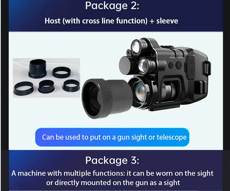 Новинка цифровой прицел ночного видения с двумя налогами охотничий дальномер