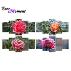 Когда-нибудь момент алмазов картина камни в форме ромба из смолы льняное настенное искусство украшения ручной работы Мульти-рисунок с цветочным узором в виде роз для дачи 1M026