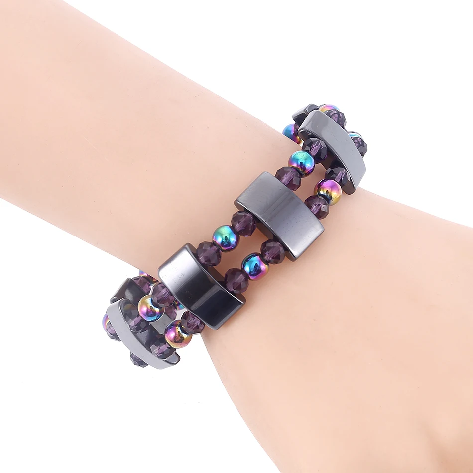 Женский энергетический лечебный браслет с гематитом магнитной терапией