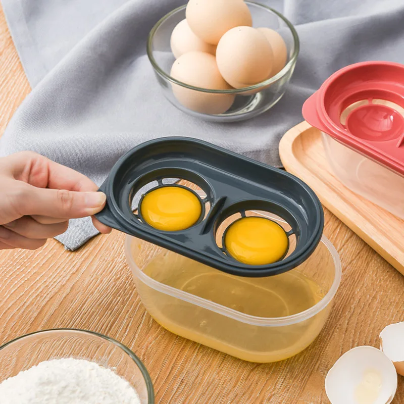 

1 шт. кухонные аксессуары разделитель яичного белка с ящиком для хранения выпечки и фильтрации яиц инструмент для избиения бытовой пластик