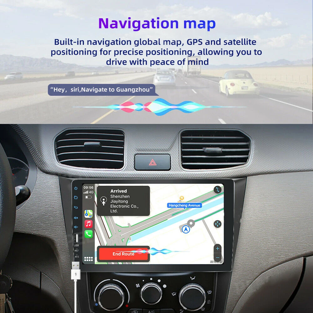 $76.99 9'' 1 Din Car Stereo Radio 9008CP Carplay Navigation Android Auto HD Touch MP5 Player Mirror Link FM Bluetooth Multimedia Player