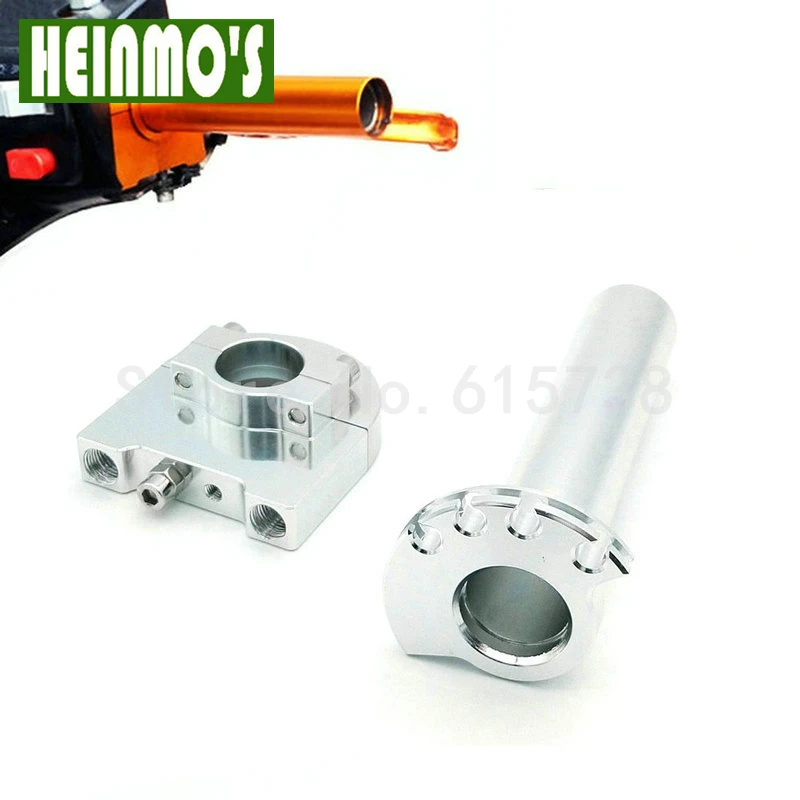 Серебряная алюминиевая рукоятка CNC для мотоцикла регулировки заслонки