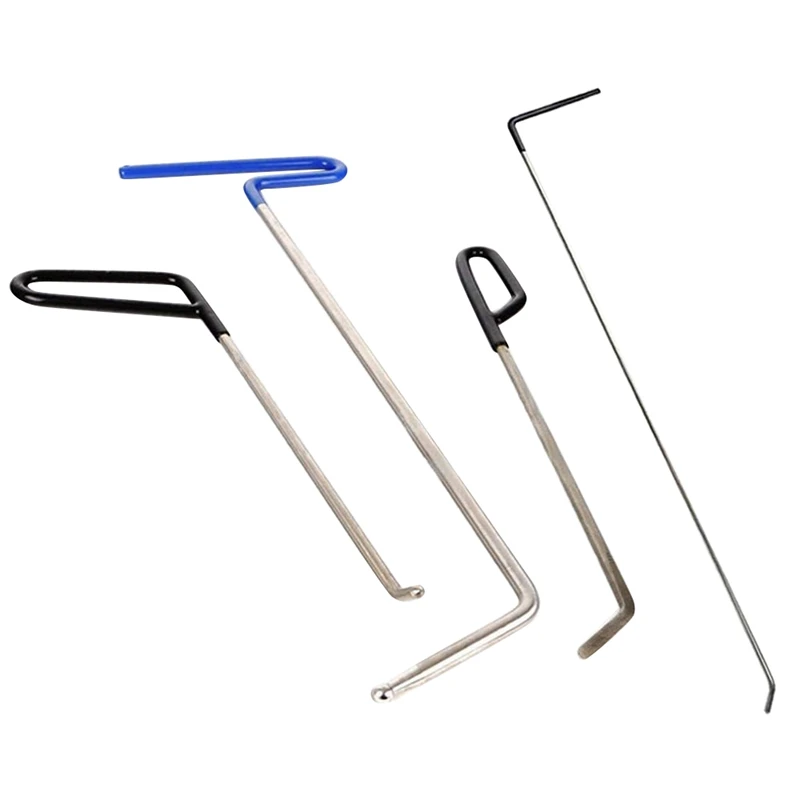 Preço Novas Hastes Ferramentas Kit De Reparação Granizo Paintless Dent Remoção Extrator Conjuntos Porta Do Carro Dings Reparação Ferramentas Manuais (4 Peças)