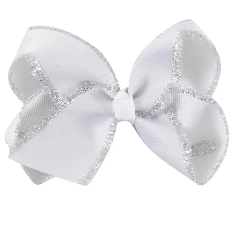 Детские аксессуары для волос 2 шт./лот 4 дюйма однотонный ленточный бант с