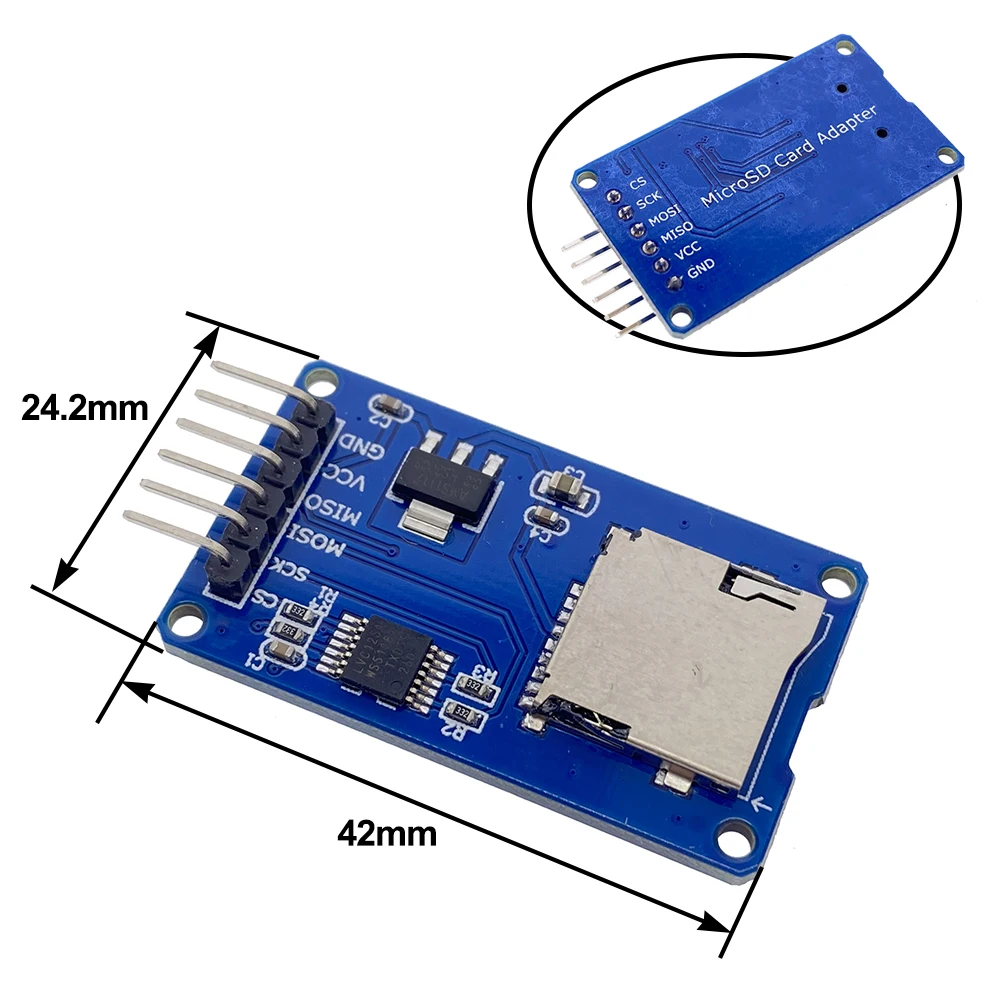Плата расширения карты памяти Mini Micro SD TF защитный модуль интерфейсы SPI с чипом
