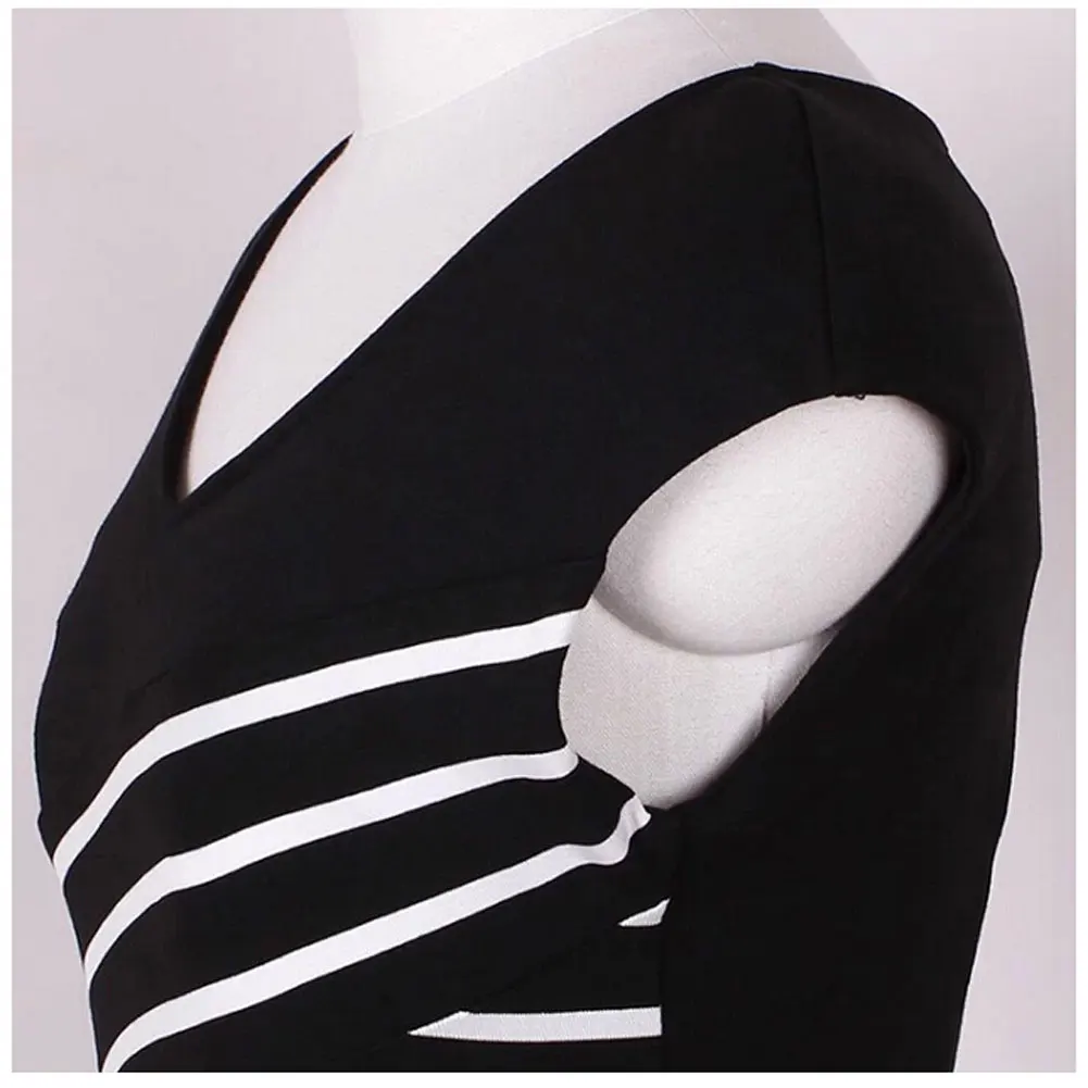 Новинка винтажное весенне-летнее женское Полосатое деловое офисное