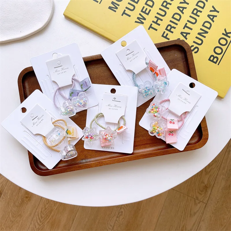 

Wholesale Girl's Candy Color Jelly Star Hair Tie Rubber band hairbands Children fruit Hair's accessories