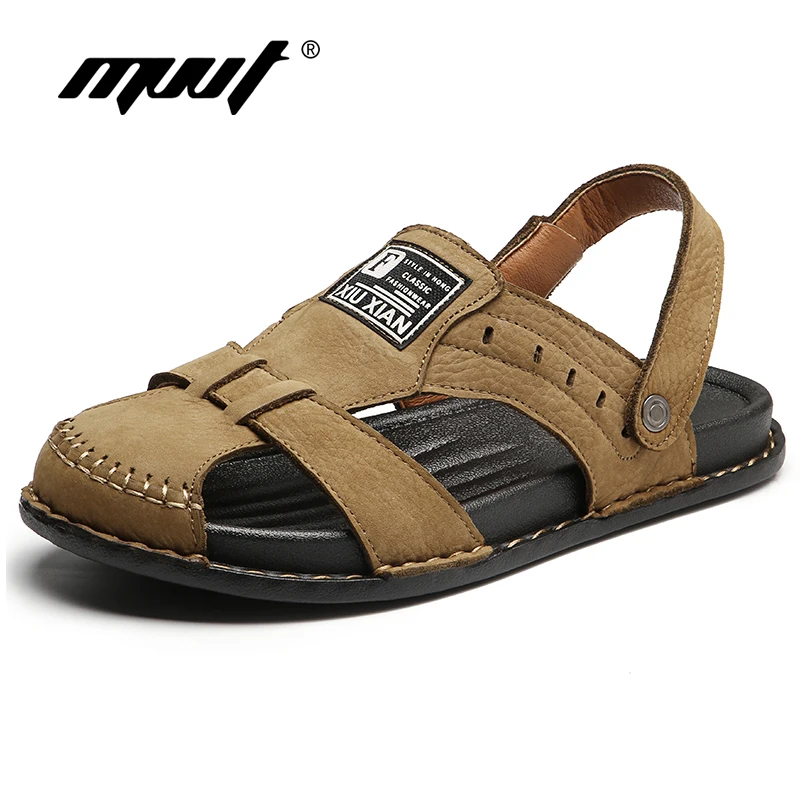 

Genuine Leather Men Sandals Beach Summer Shoes Soft Men Casual Shoes Outdoor Male Men's Summer Sandals