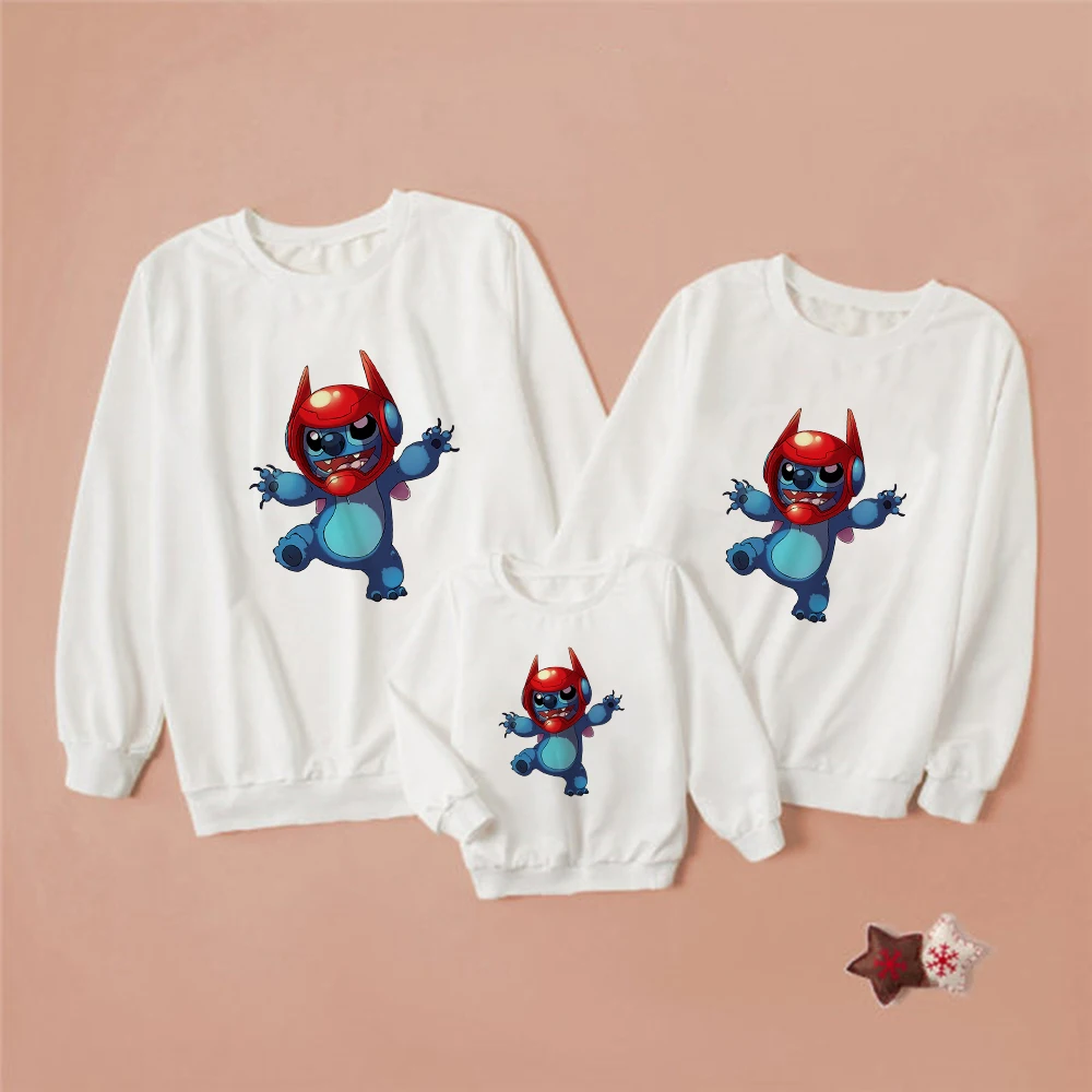 

Stitch Printing Funny Family Look Sweatshirt Disney Hot Selling Dropship Clothes Minimalist Parent Child Pullover Round Neck Top