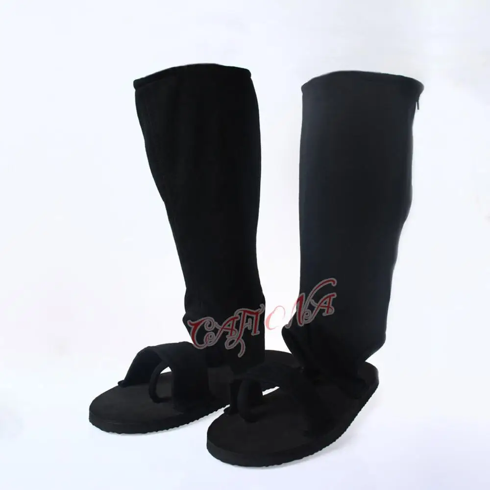 Обувь для косплея аниме Учиха Саске черные сапоги ниндзя подарки на Хэллоуин