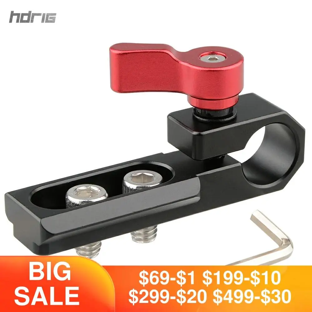 HDRIG одиночный 15 мм стержень зажим с рейкой NATO (красная гайка) для Swat стиль