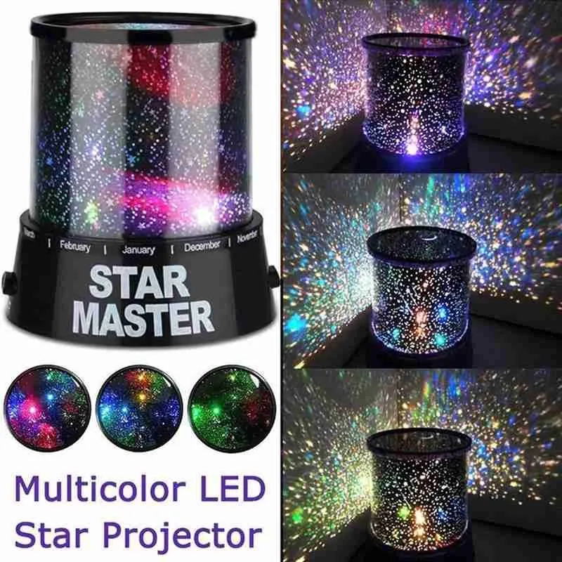 

Galaxy Project Star Light Projector Led Night Star Moon Master Children Kid Baby Romantic Colorful Decor Battery Projection Lamp