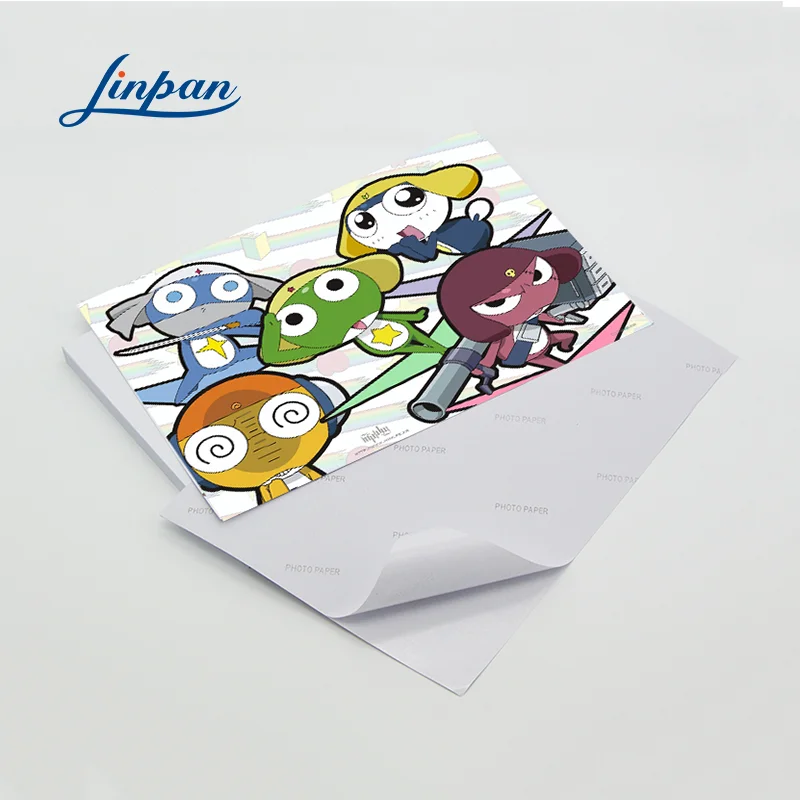 A4 50sheets135g 150 г высокая глянцевая самоклеющаяся струйная печать с наклейкой на