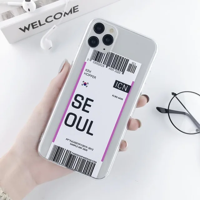 AC8875 Moskado чехол с воздушным давлением для iPhone 11 X XR XS Max воздушный билет штрих-код этикетка мягкий термополиуретановый чехол для iPhone 6 6S 7 8 7Plus - Цвет: AC8875