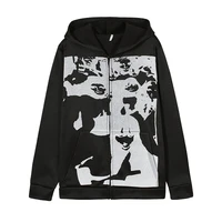 sweatshirt women gothic harajuku long sleeve zipper hoodies female spring autumn y2k aesthetic hip hop streetwear fashion men
