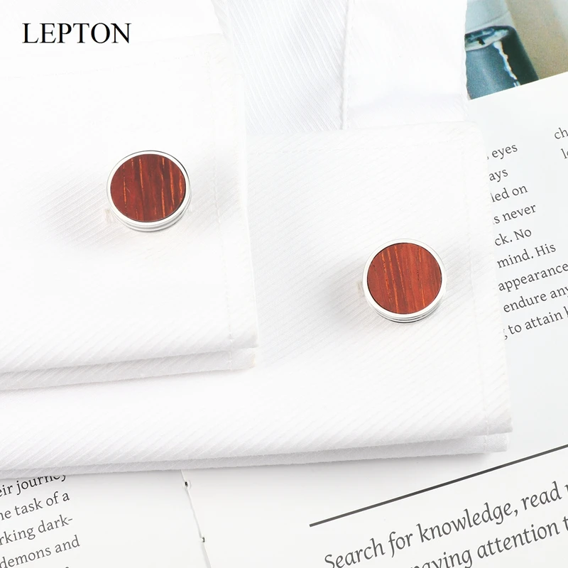 Деревянные запонки Lepton