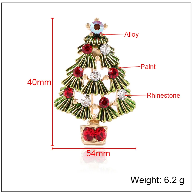 

Sell new hollow dresses Creative Christmas tree brooches