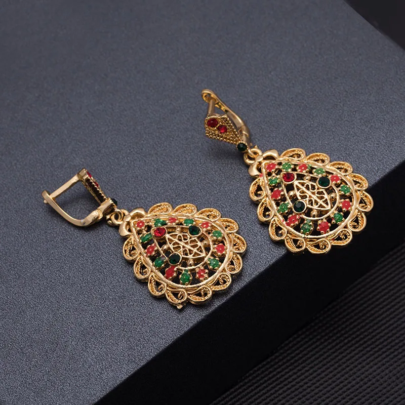 

24K Beads earrings Gold Color Earrings Forr Women Girls Chuuk Dubai Micronesia Earrings Hawaiian Guam