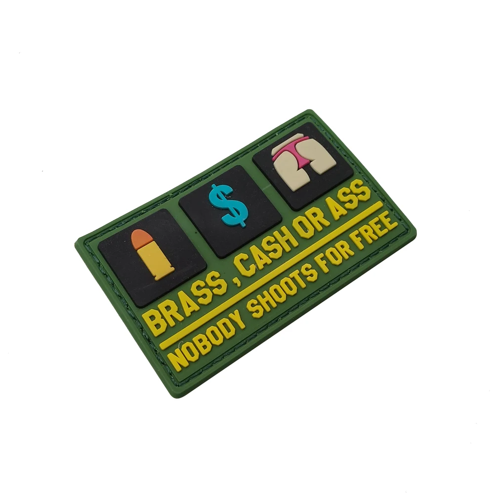 3D Embroidery PVC Bullet Cash Ass Waterproof Badge Armband Denim Jacket Backpack Hat Clothes Patch Accessories Icon 8*5cm | Дом и сад