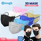 Elough 3D KN95 маски FPP2 цвета FFP2 Negra Mascarillas FPP2 одобренные FFP3 гигиенические наноуровневые респираторные FFP2MASK 10-100 шт.