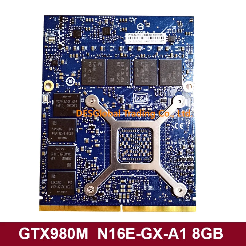Совершенно новая GTX980M GTX 980M 8G GDDR5 MXM N16E-GX-A1 видеокарта GPU для ноутбука Dell Alienware/HP/MSI/Clevo