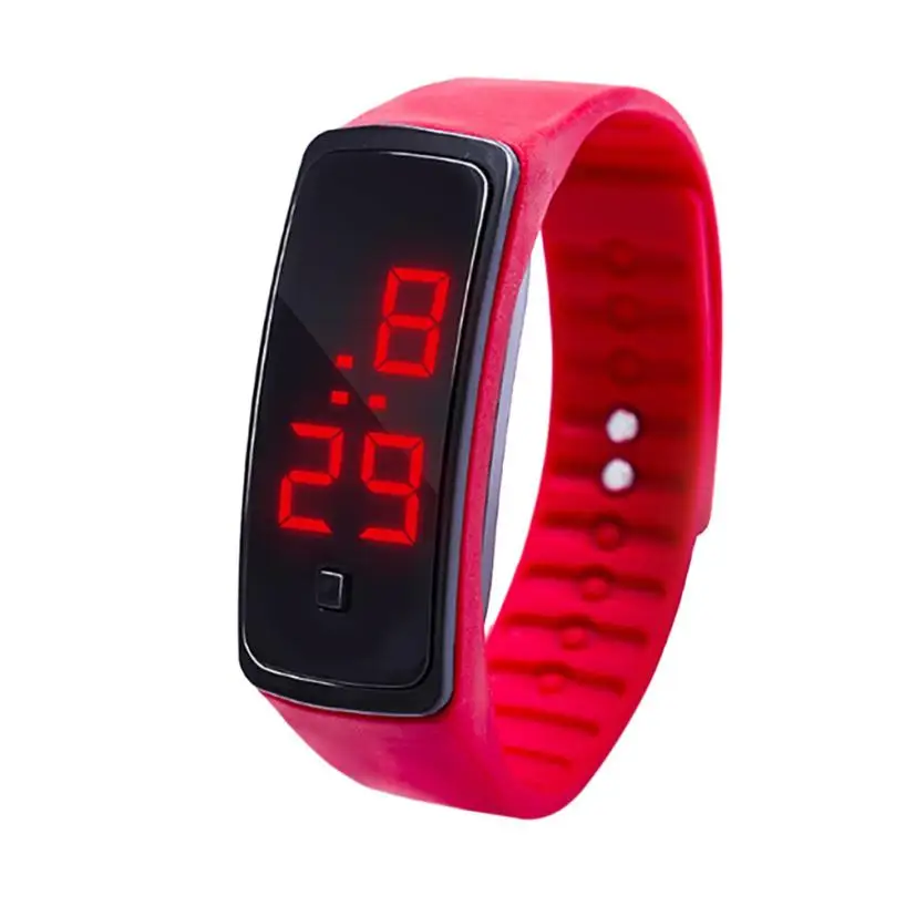 Silicone Band Bracelet Watches Student LED Digital Electronic Watch Fashion Women Men Sports relojes | Наручные часы