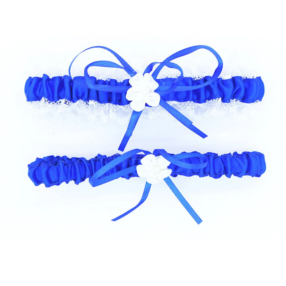 blue Сексуальный бант подвязки Эротическое искушение кружева ноги аксессуары ноги подвязки эластичный пояс - Цвет: blue