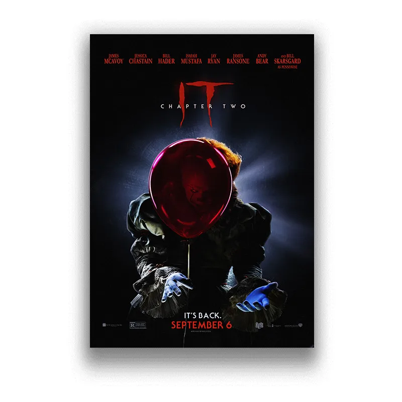 Настенные стикеры Stephen King's It с белым покрытием бумажные принты четкое