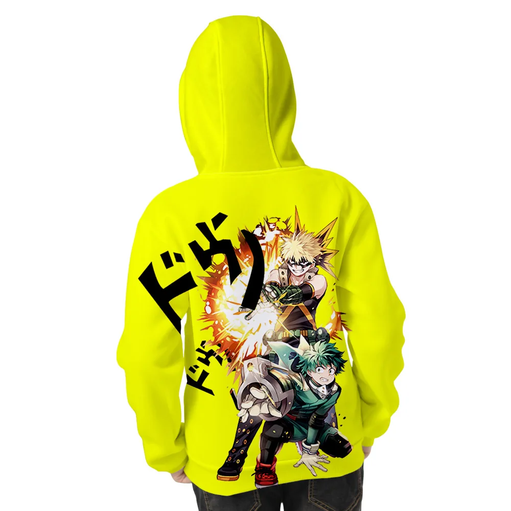 Толстовка с капюшоном в стиле аниме Моя геройская Академия | Мужская одежда