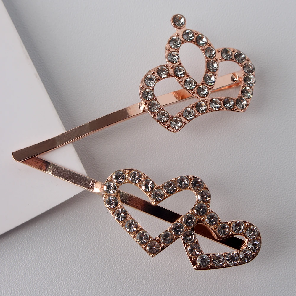 3 шт. один набор Модные женские заколки для волос милые стразы аксессуары