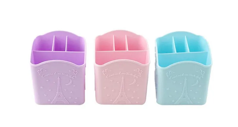 Косметические кисти ручки держатель для хранения коробка 4 отделения пустая