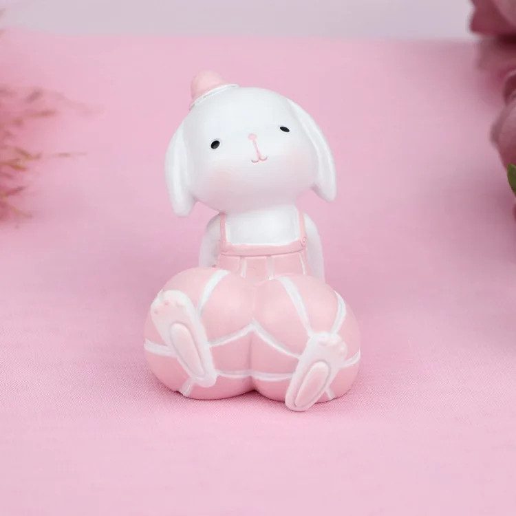 Kawaii с милым кроликом; сказочный сад, миниатюра фигурки моды стол служебный автомобиль аксессуары для украшения дома, рождественский подарок для девочек