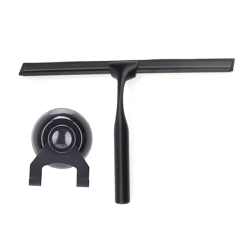 

Stainless Steel Shower Squeegee Window Wiper Cleaner with Suction Hook Bathroom